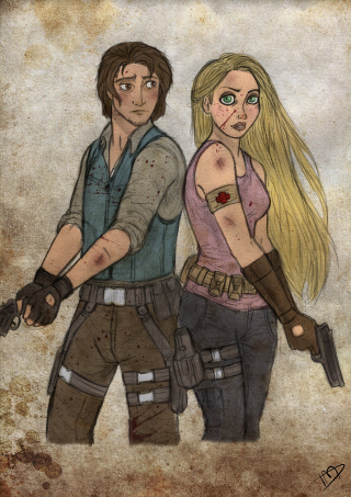 Illustration for article titled We're So Confused By This Disney/Walking Dead Mashup Art